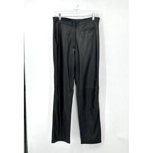 vintage 90s VERICCI 100% genuine leather pants straight leg high rise black 8
